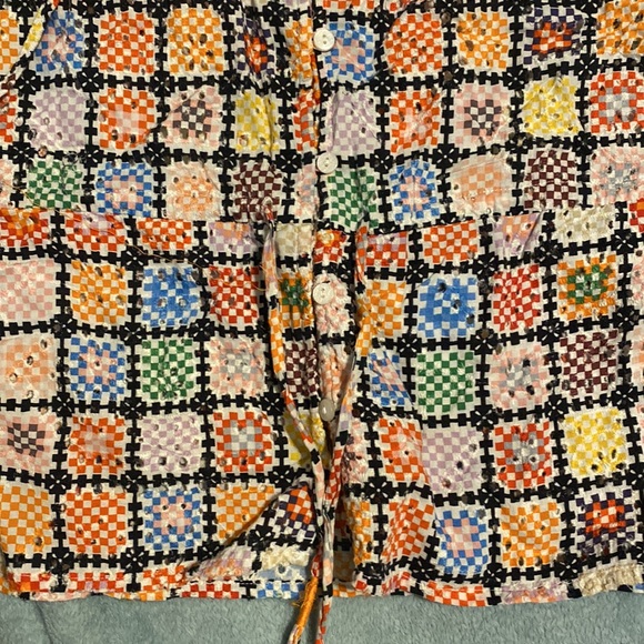 Anthropologie rainbow checker shirt - Picture 3 of 4